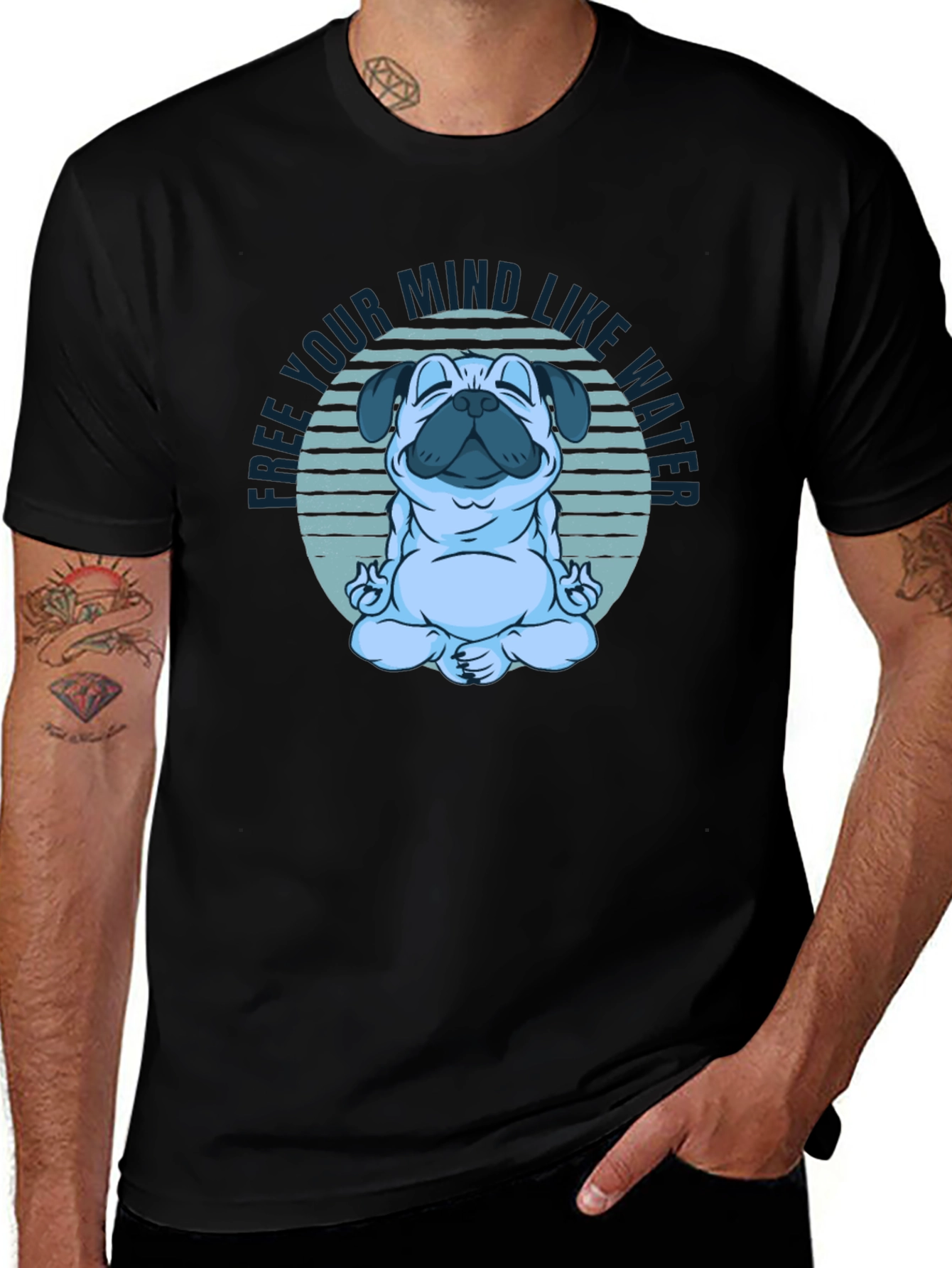 Zen Pug T-Shirt: Free Your Mind