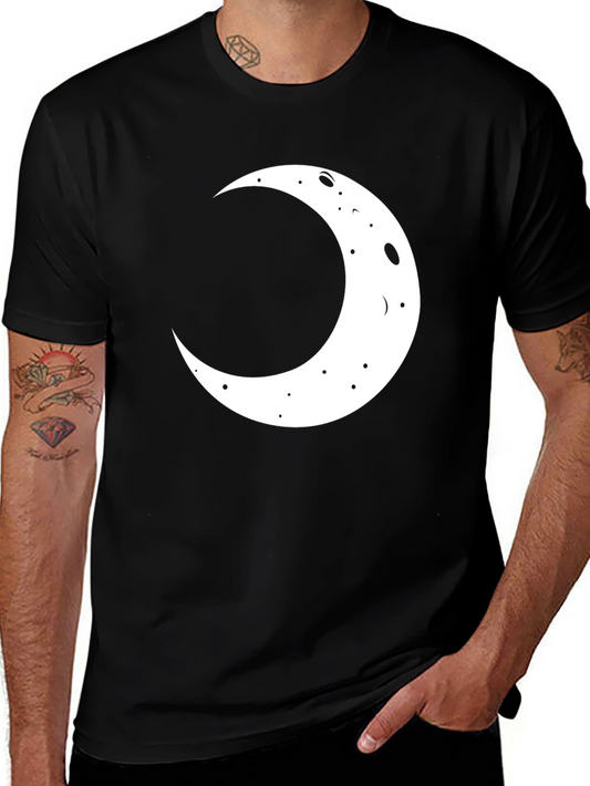 Crescent Moon Graphic Black T-Shirt