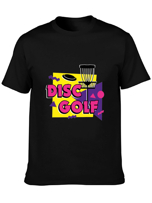 Retro Disc Golf Graphic Tee - Black