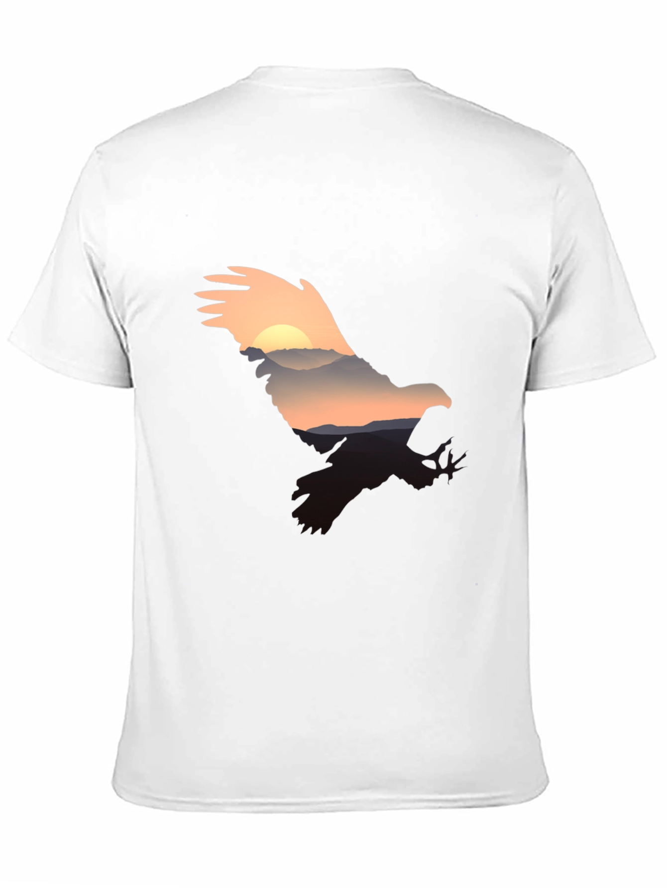 Eagle Sunset Graphic Tee - Mens Black T-Shirt