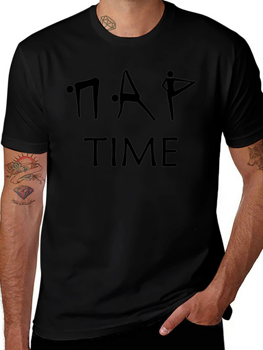 Nap Time Yoga Black T-Shirt