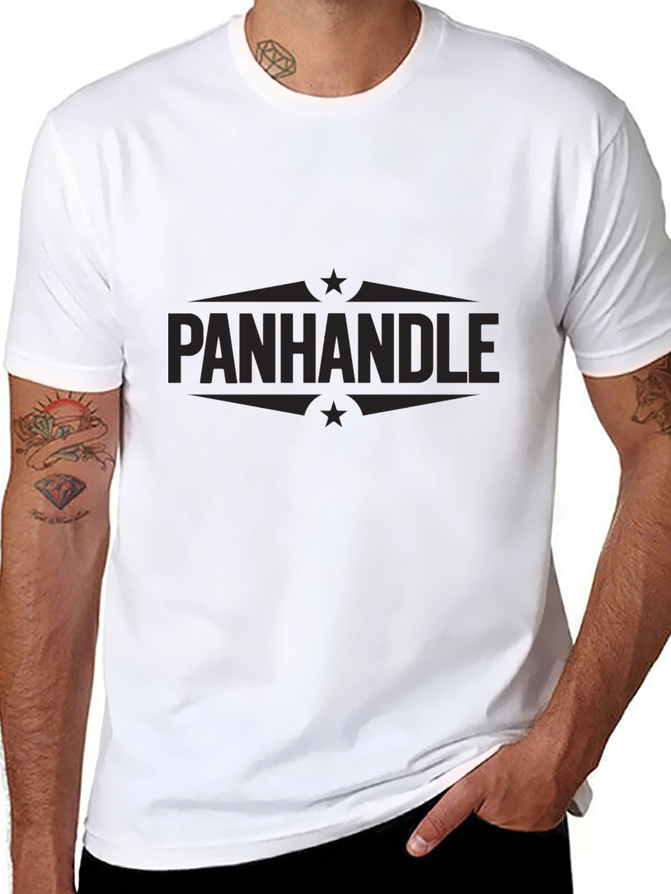 Mens Black Panhandle Graphic T-Shirt