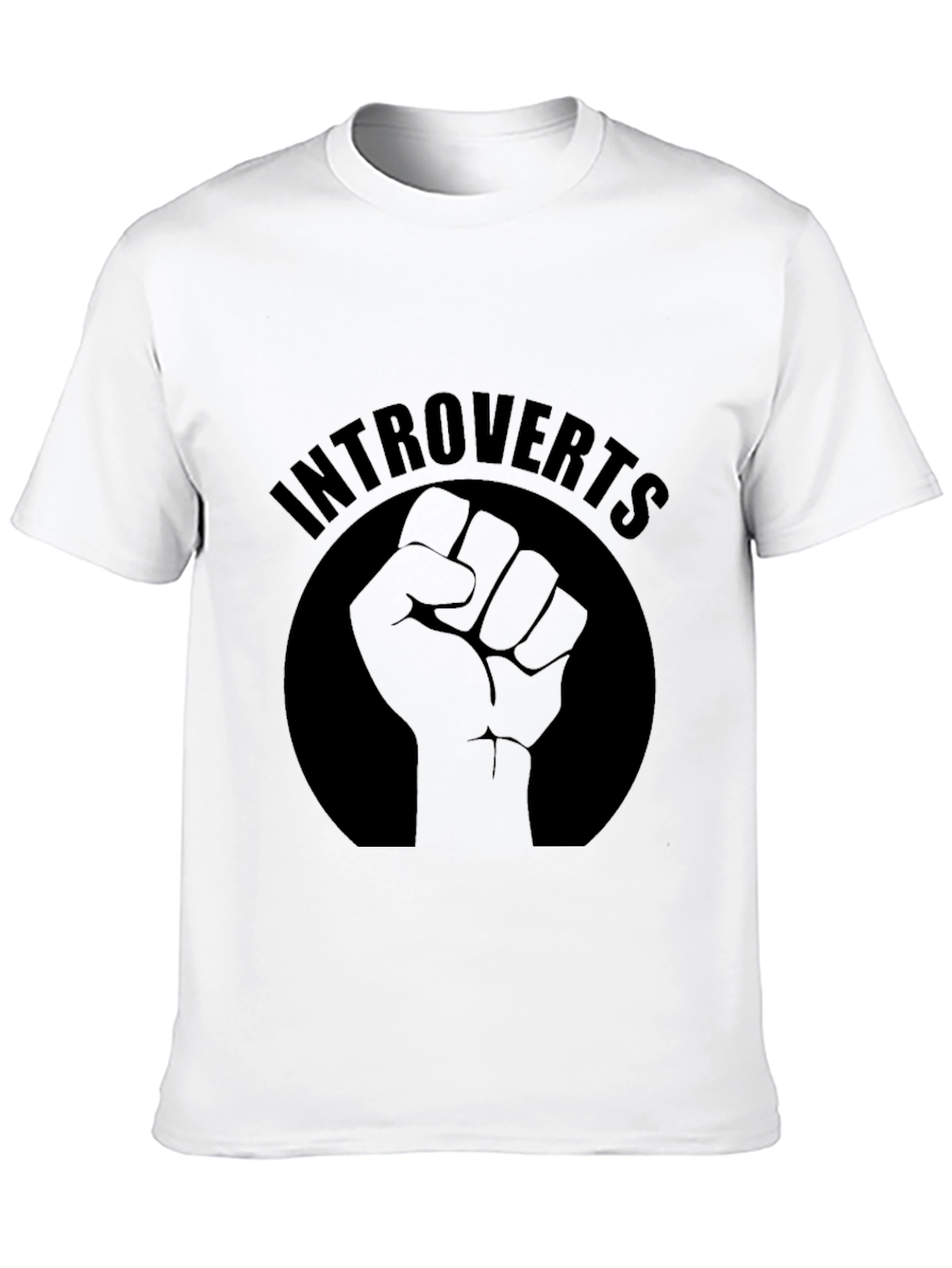 Introverts Fist Graphic Black T-Shirt