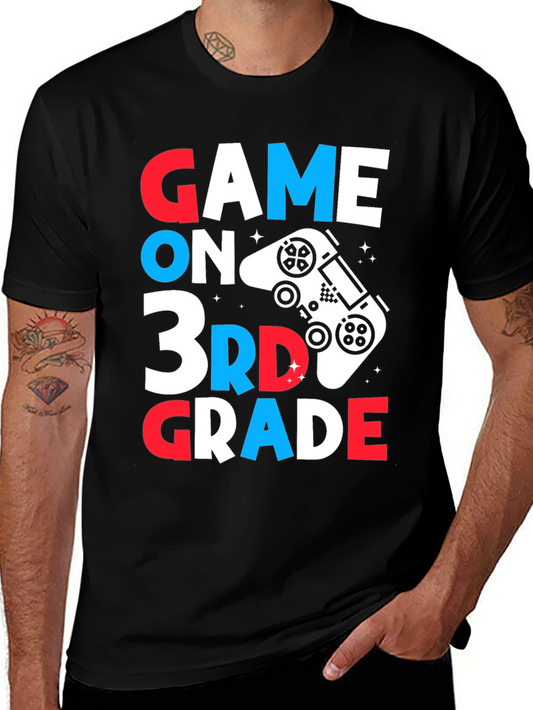 Game On 3rd Grade T-Shirt - Gamer Back to School Tee