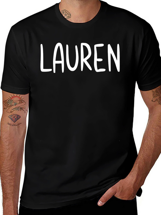 Custom Name Lauren Black T-Shirt