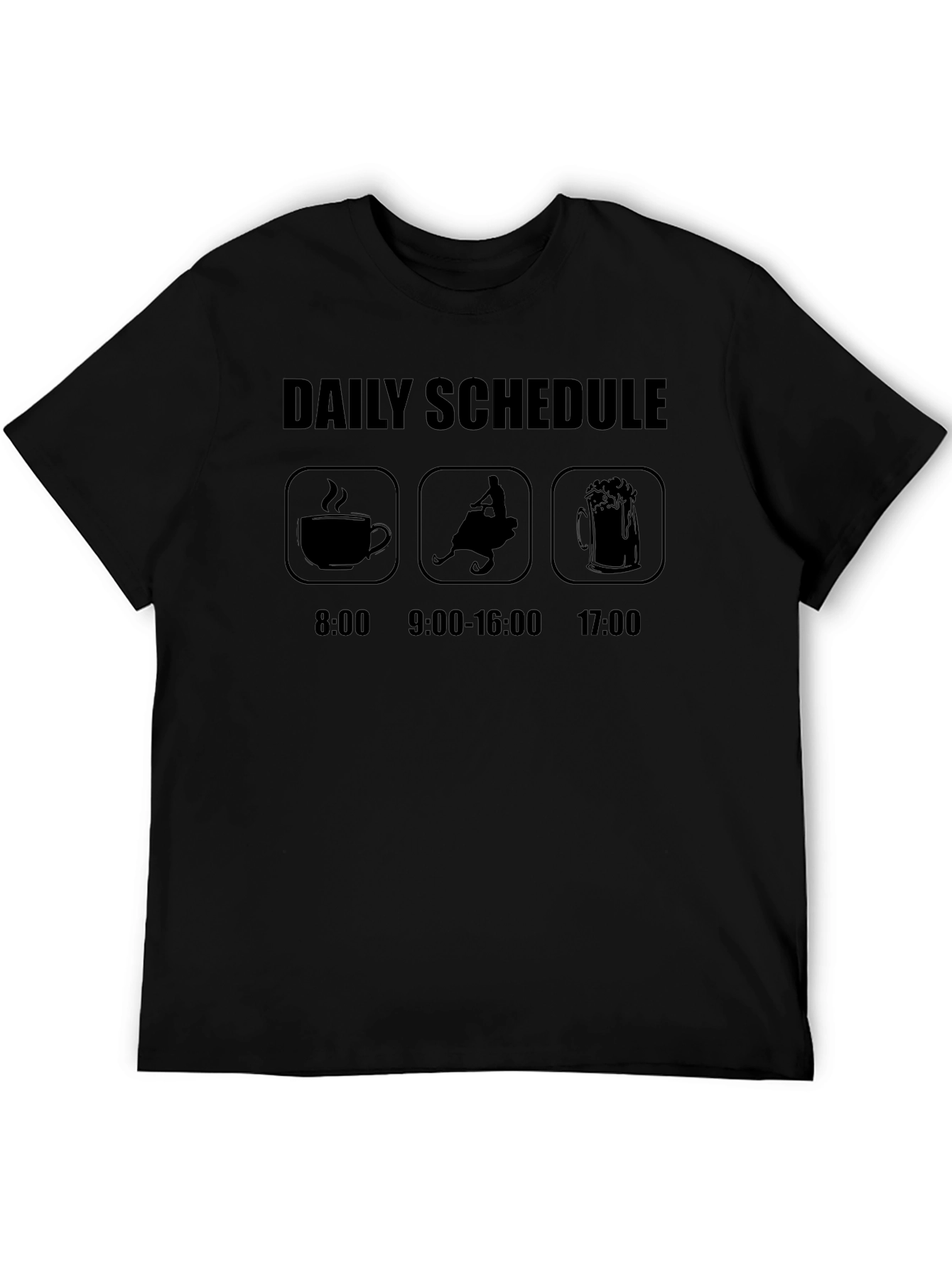 Daily Schedule T-Shirt: Coffee Snowmobile Beer