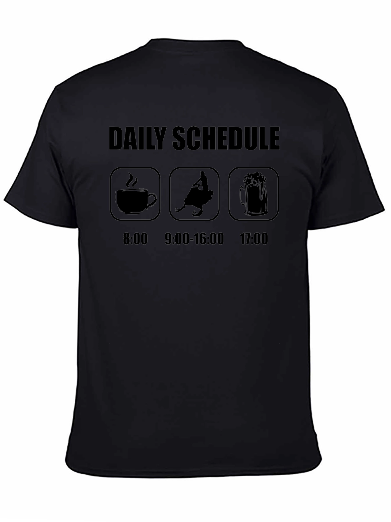 Daily Schedule T-Shirt: Coffee Snowmobile Beer