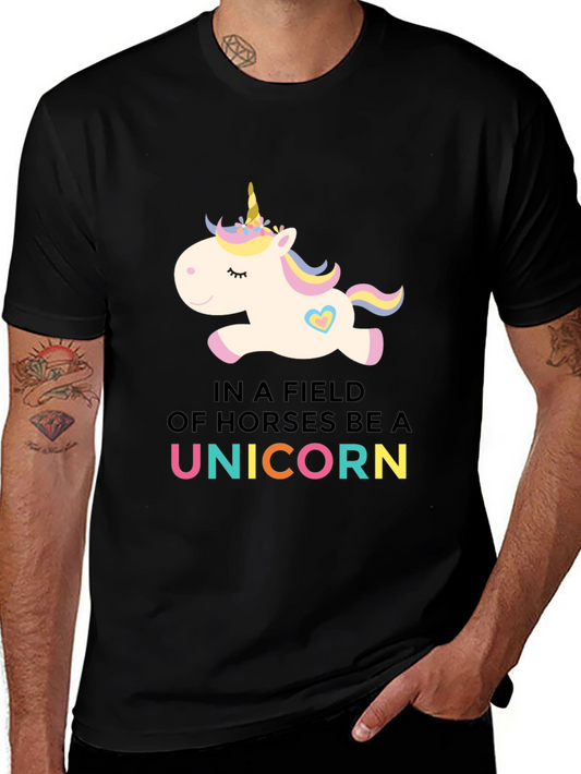 Be A Unicorn Black T-Shirt