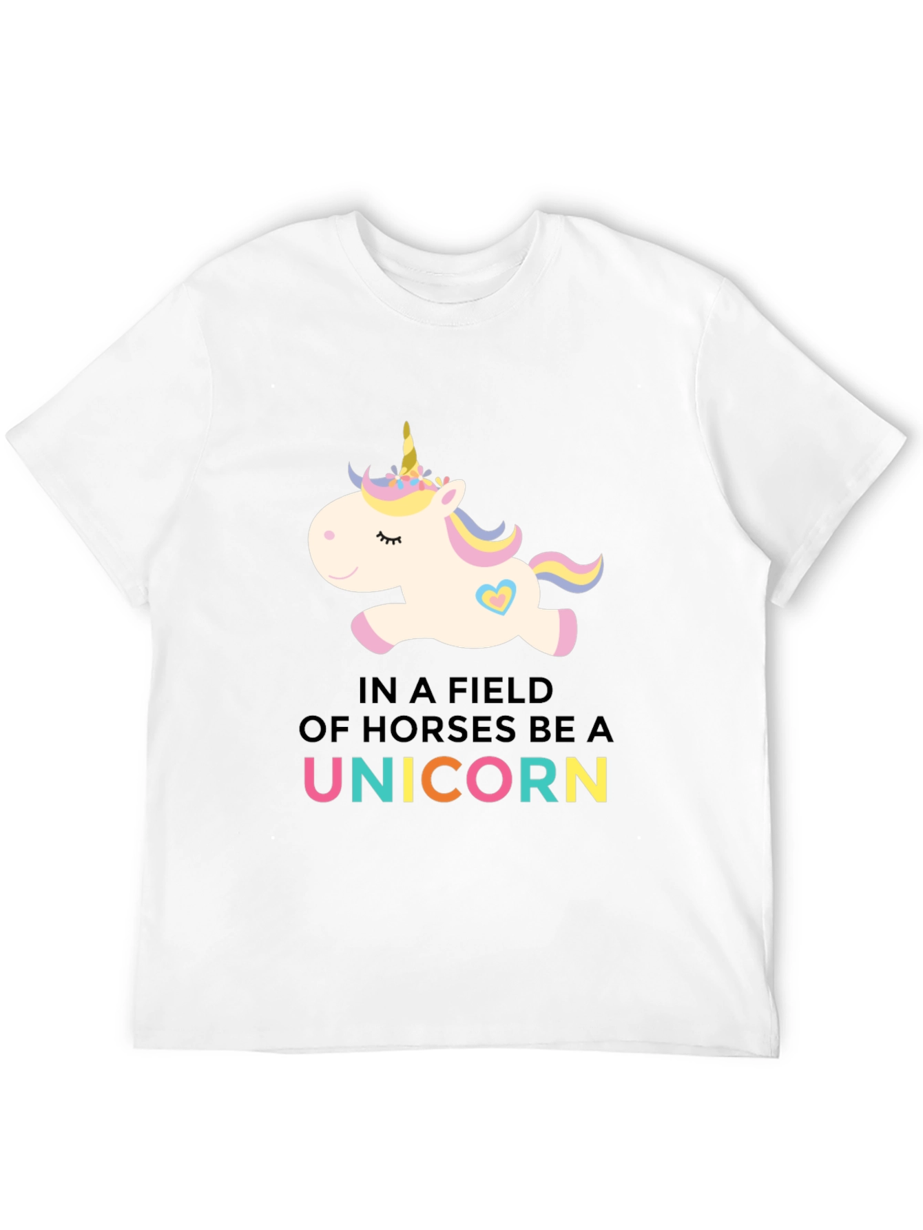 Be A Unicorn Black T-Shirt