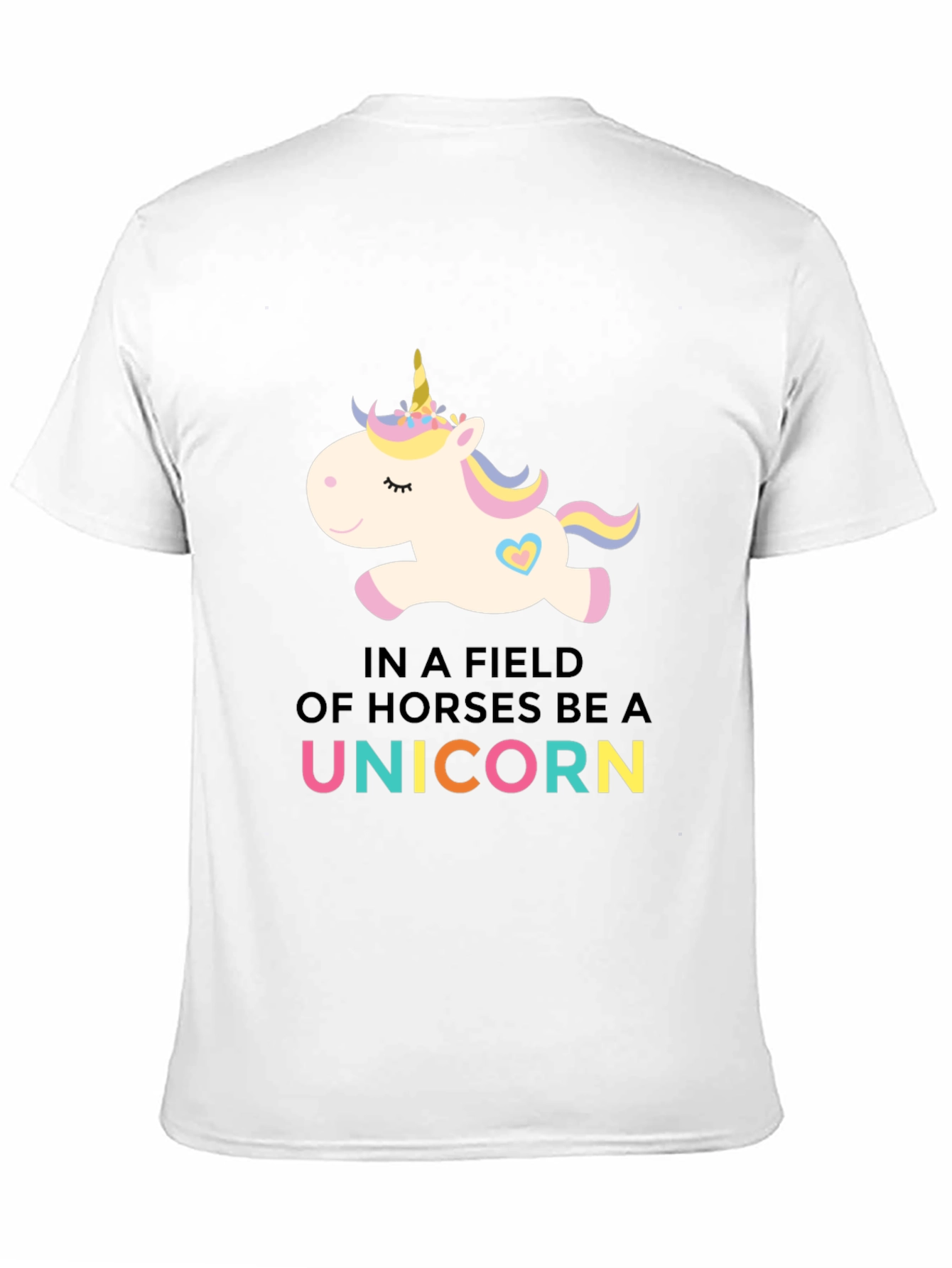 Be A Unicorn Black T-Shirt