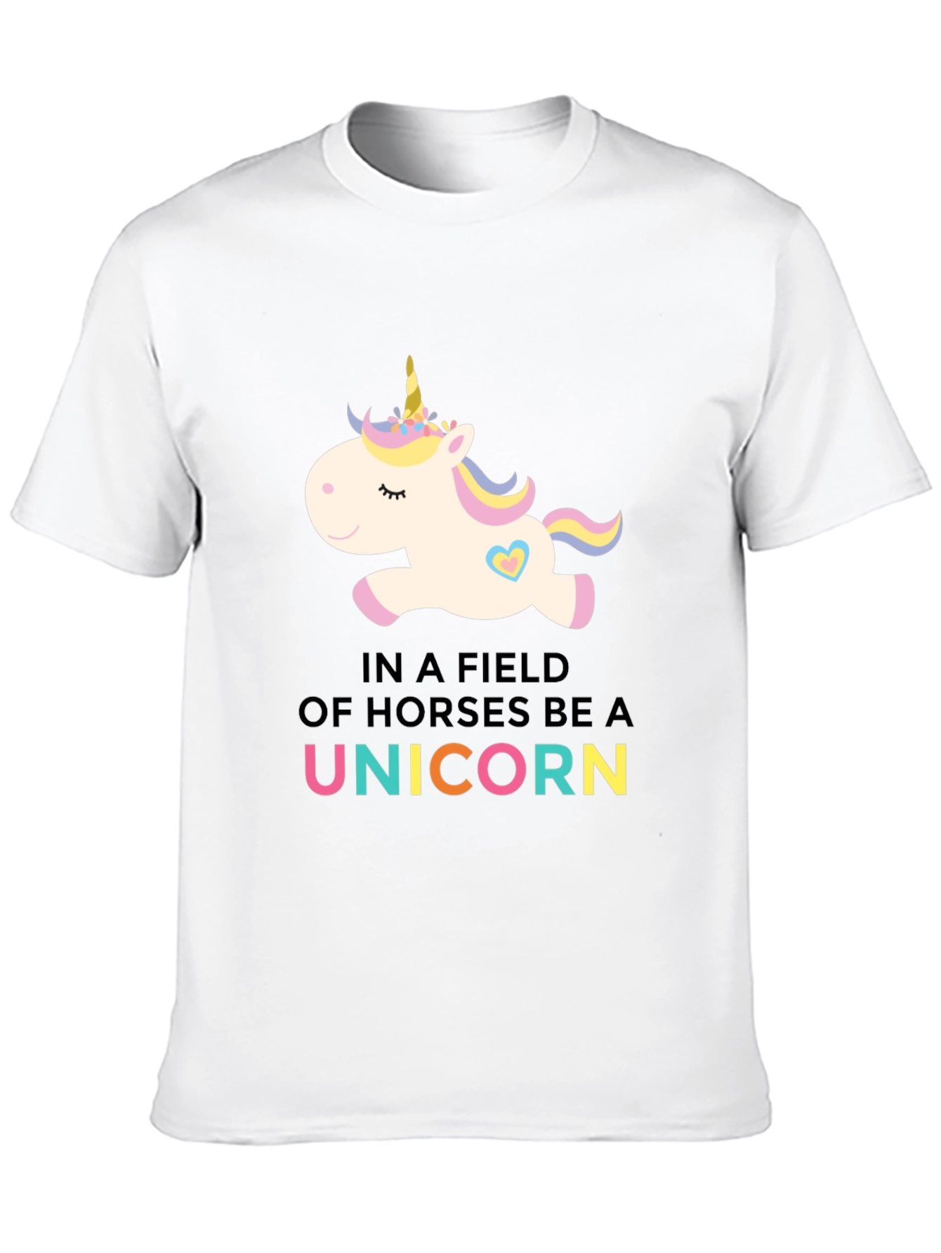 Be A Unicorn Black T-Shirt