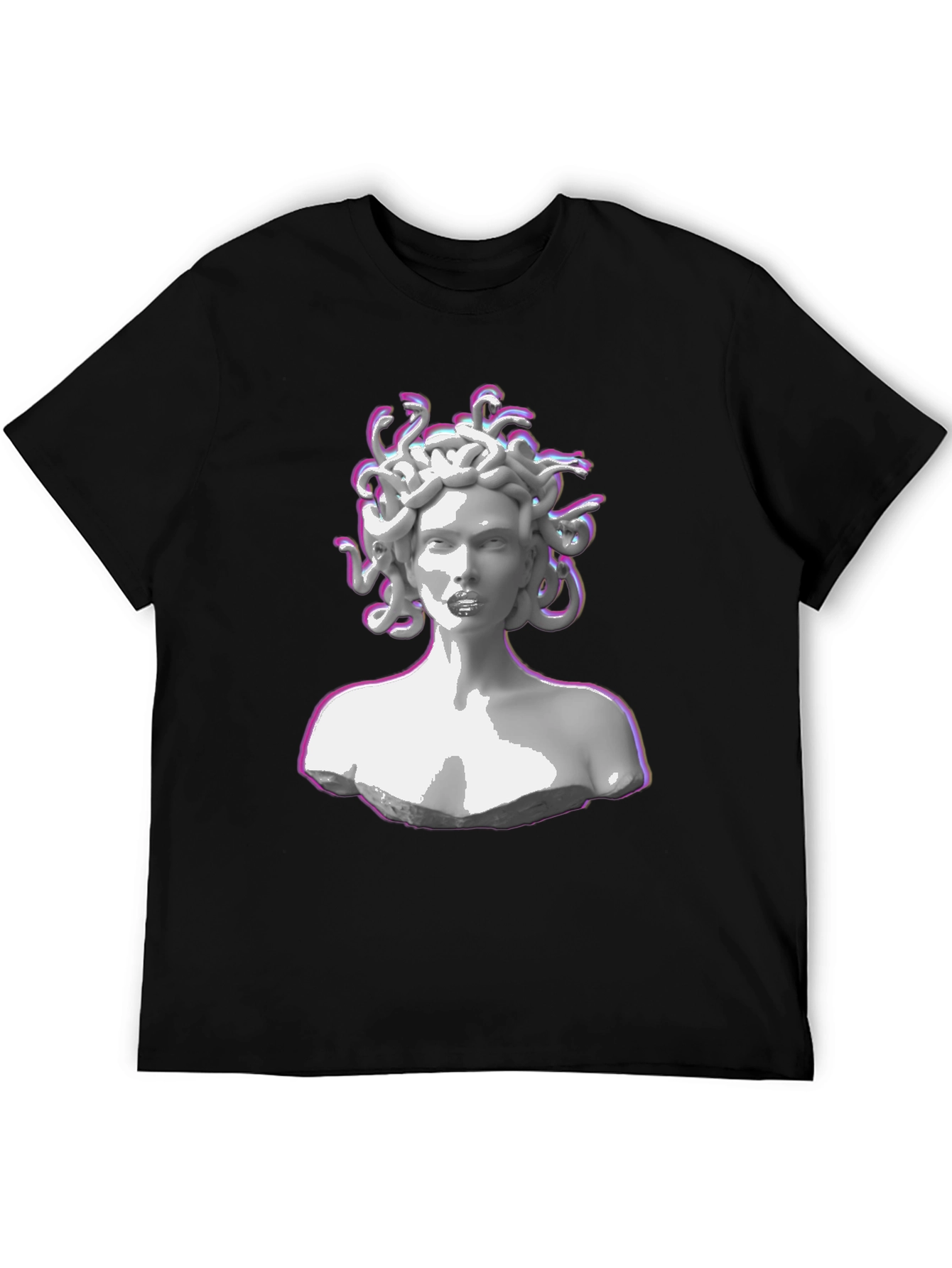 Medusa Graphic Print Black T-Shirt
