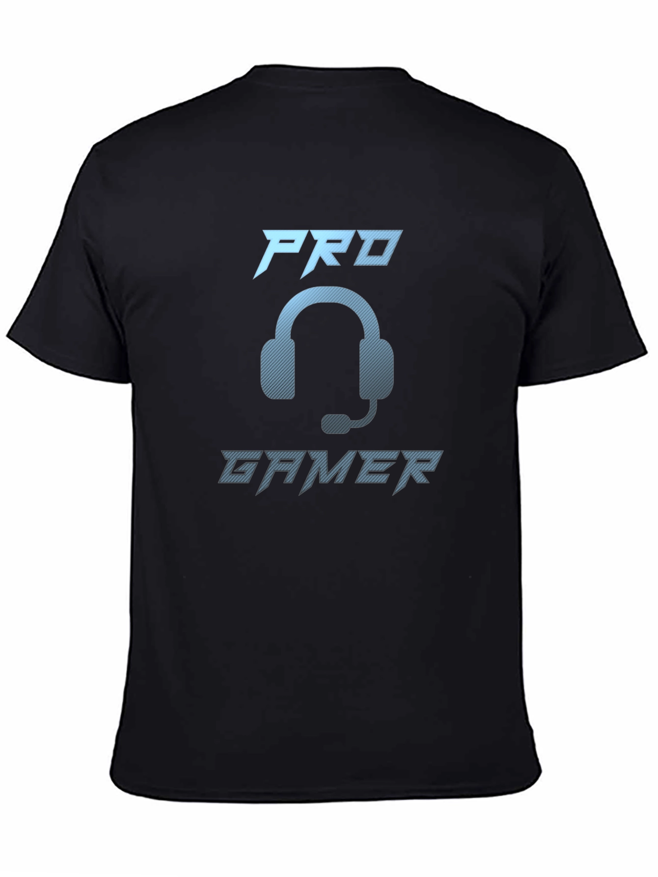 Pro Gamer Black T-Shirt - Gaming Headset Design