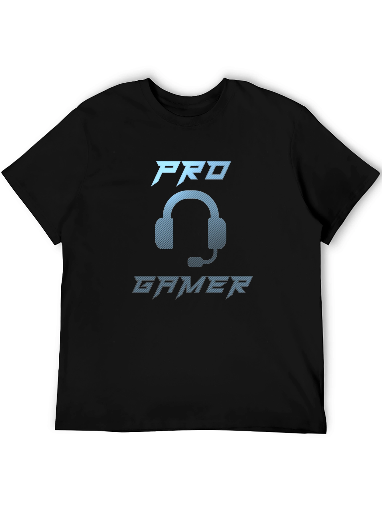 Pro Gamer Black T-Shirt - Gaming Headset Design