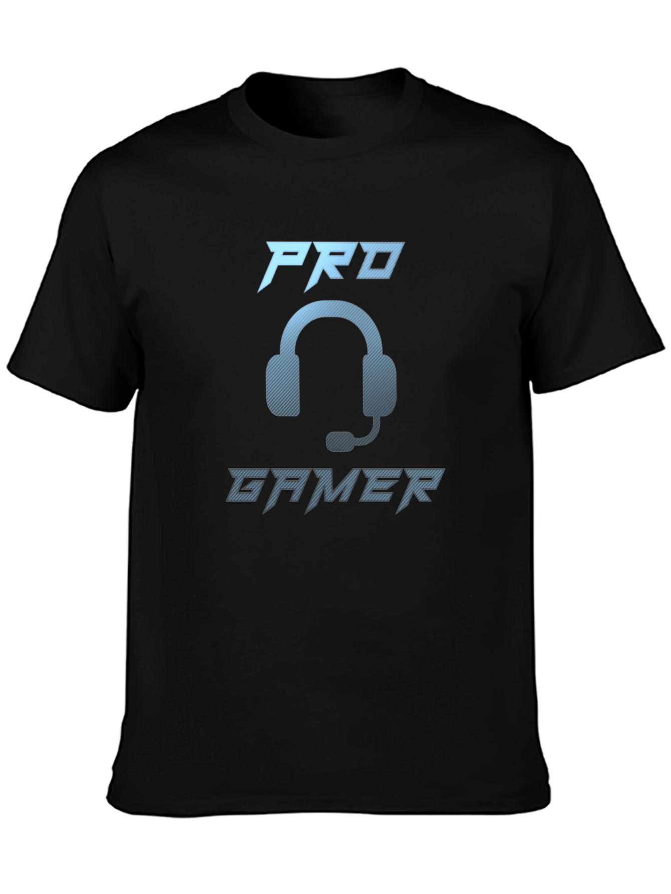 Pro Gamer Black T-Shirt - Gaming Headset Design