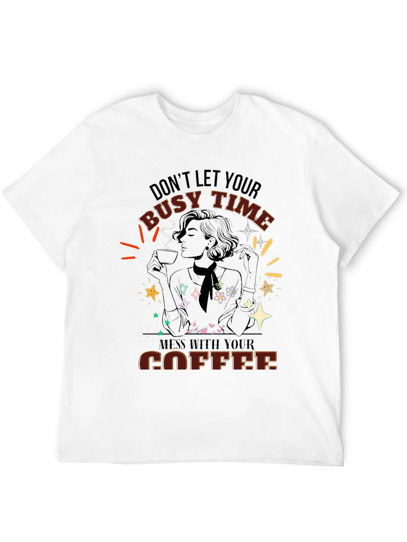 Busy Time Coffee Graphic Tee - Unisex Fit