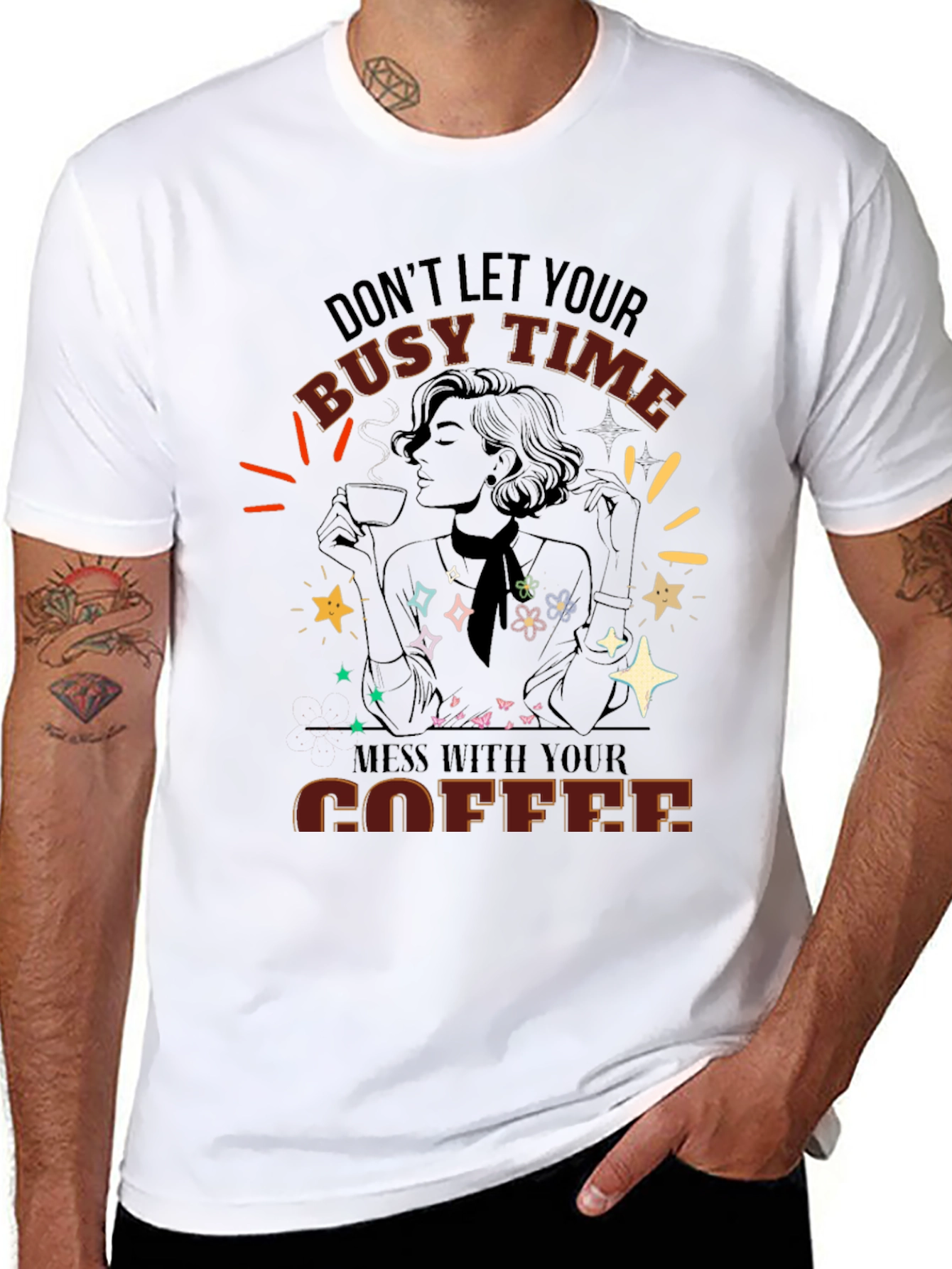 Busy Time Coffee Graphic Tee - Unisex Fit