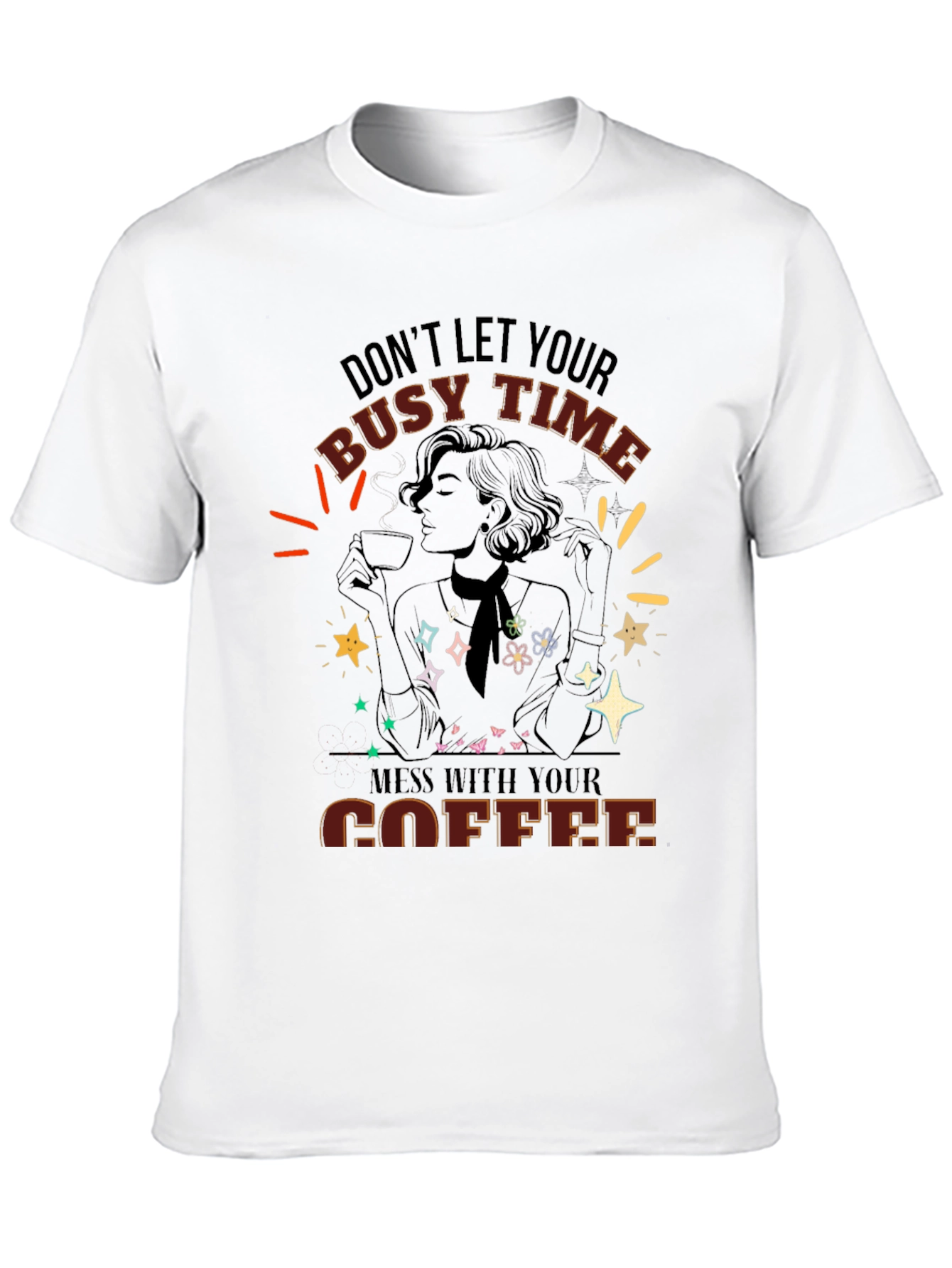 Busy Time Coffee Graphic Tee - Unisex Fit