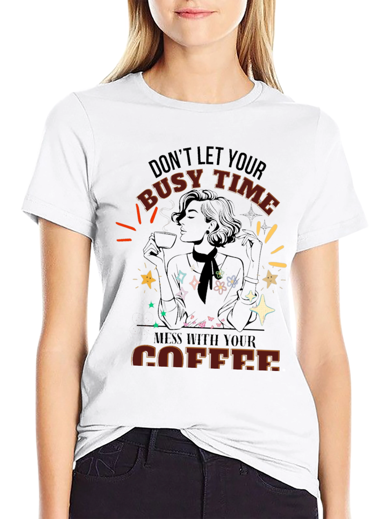 Busy Time Coffee Graphic Tee - Unisex Fit