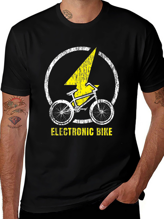 Electronic Bike T-Shirt - Electric Lightning Bike Tee