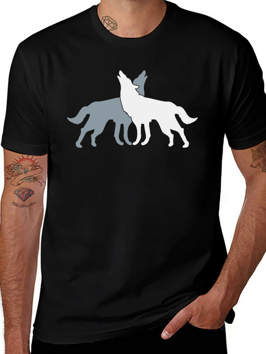 Howling Wolves Graphic Tee - Black