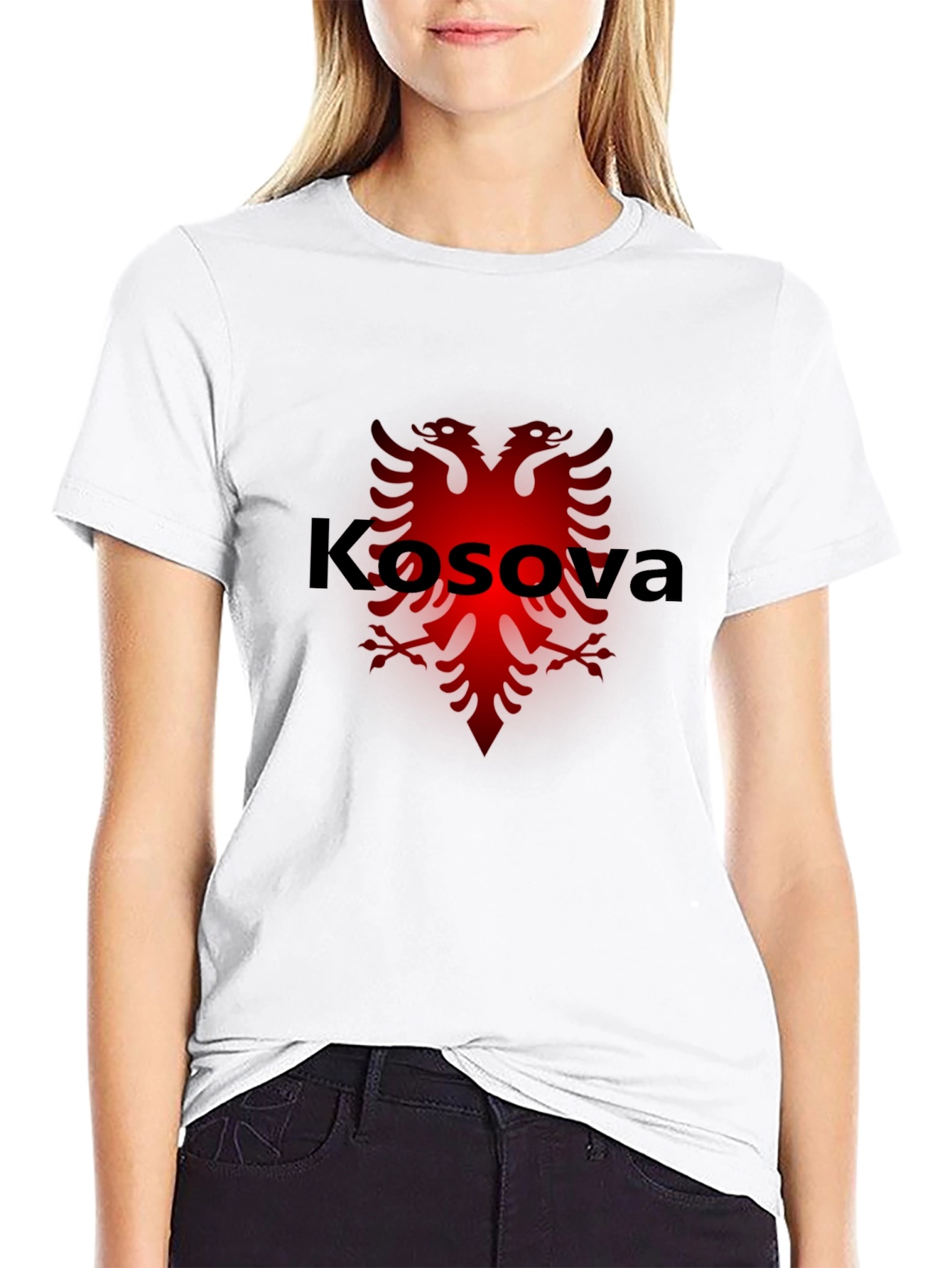 Kosova Eagle Graphic Black T-Shirt