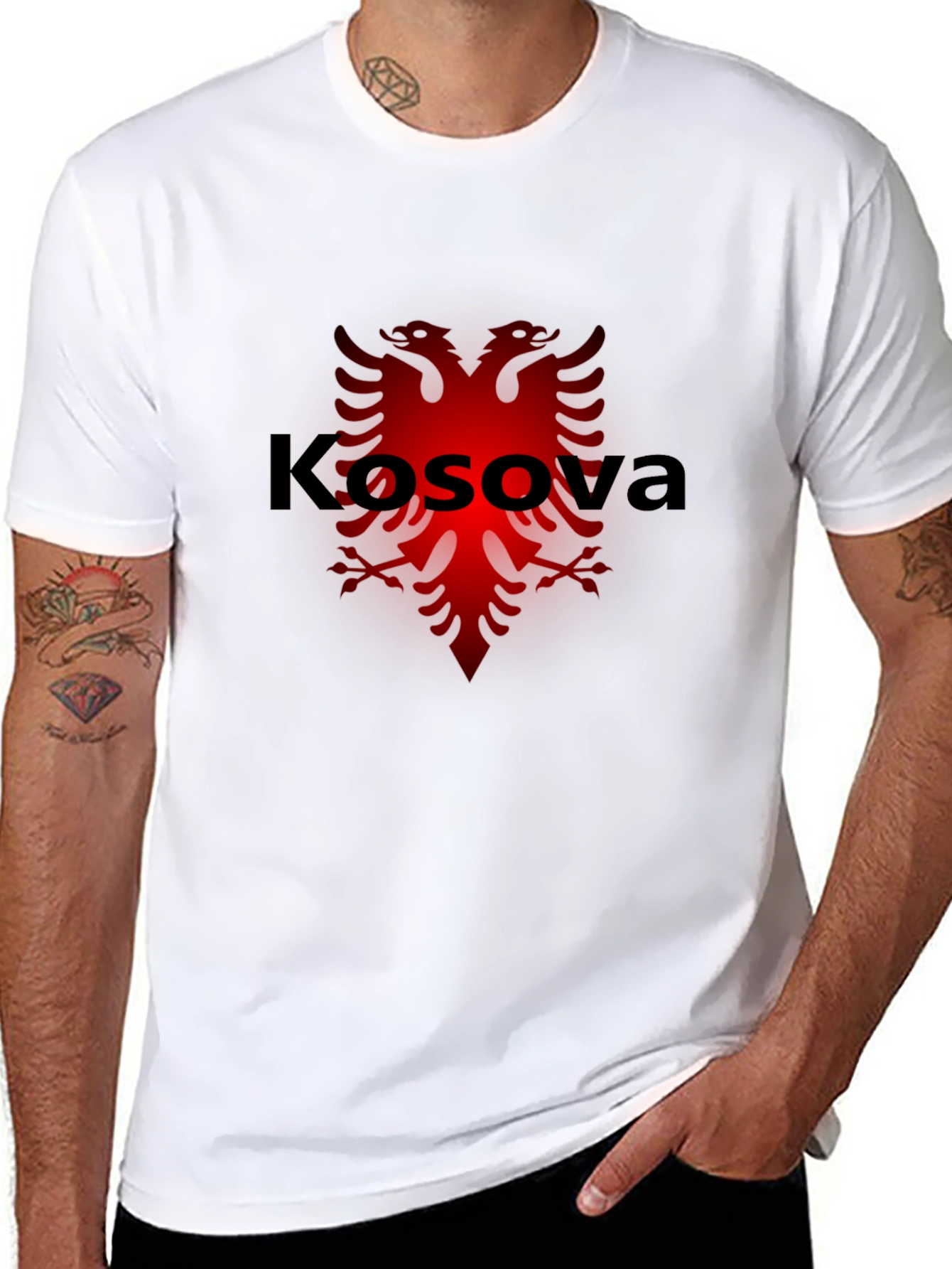 Kosova Eagle Graphic Black T-Shirt