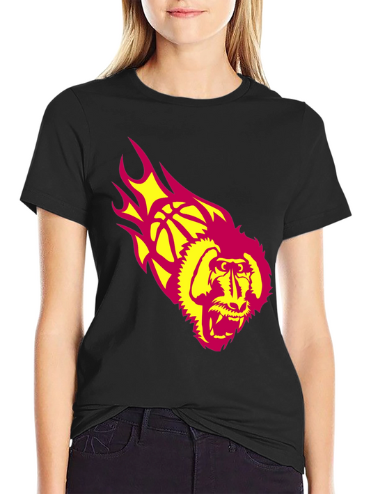 Flaming Monkey Basketball T-Shirt - Black