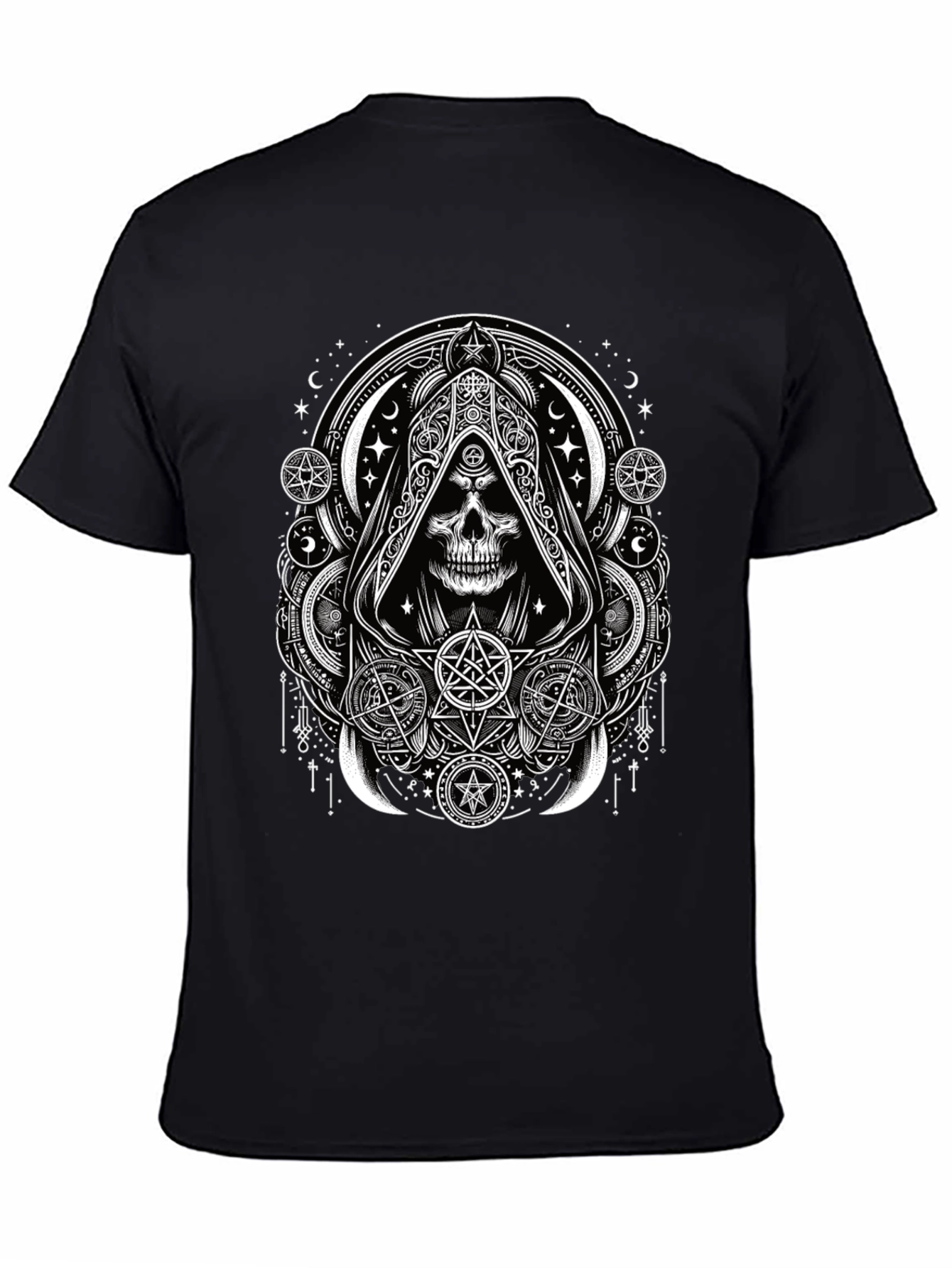 Occult Skull Graphic Tee - Dark Aesthetic T-Shirt