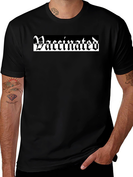 Vaccinated Gothic T-Shirt - Black Cotton Tee