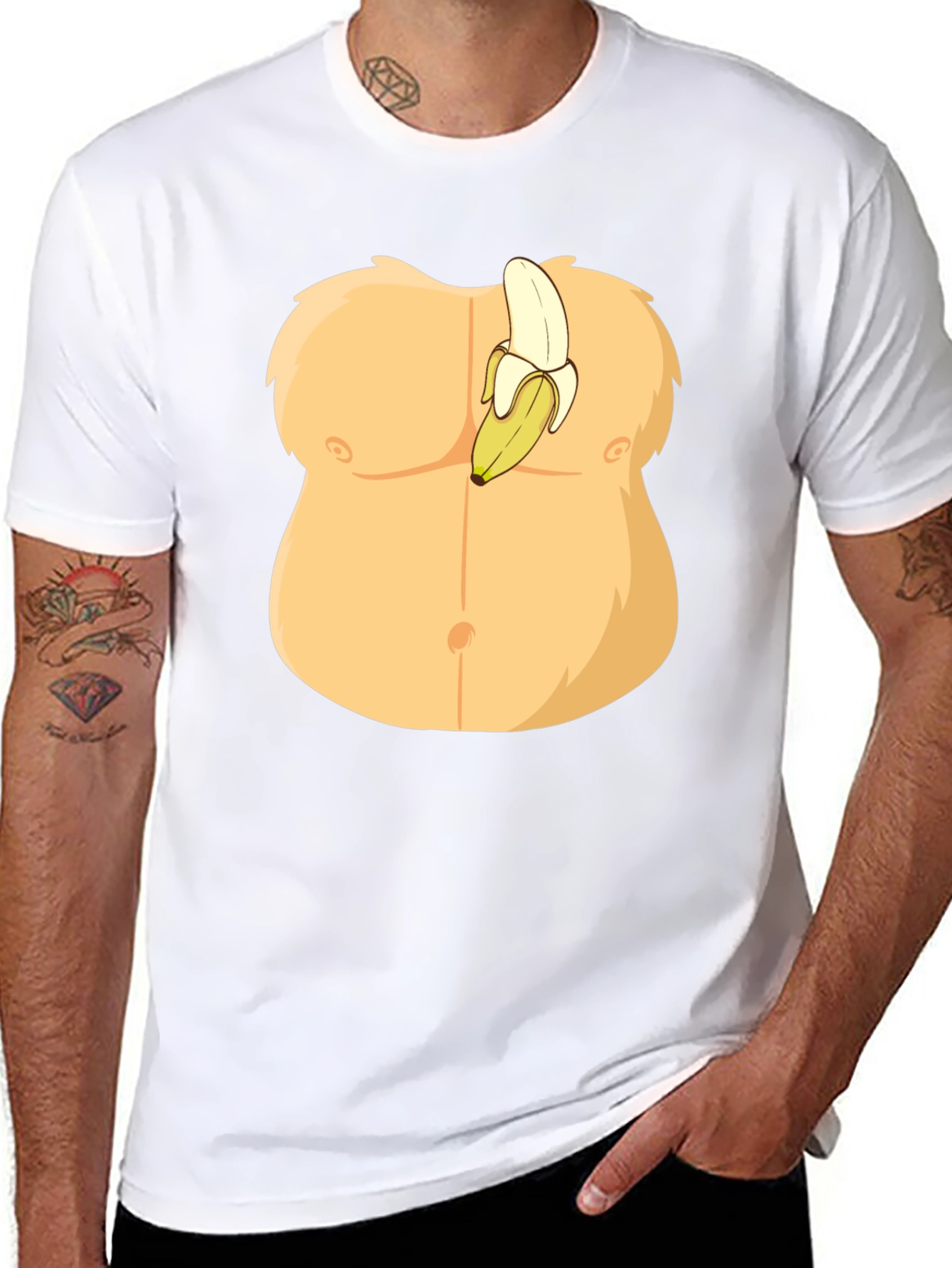 Funny Banana Abs Graphic T-Shirt