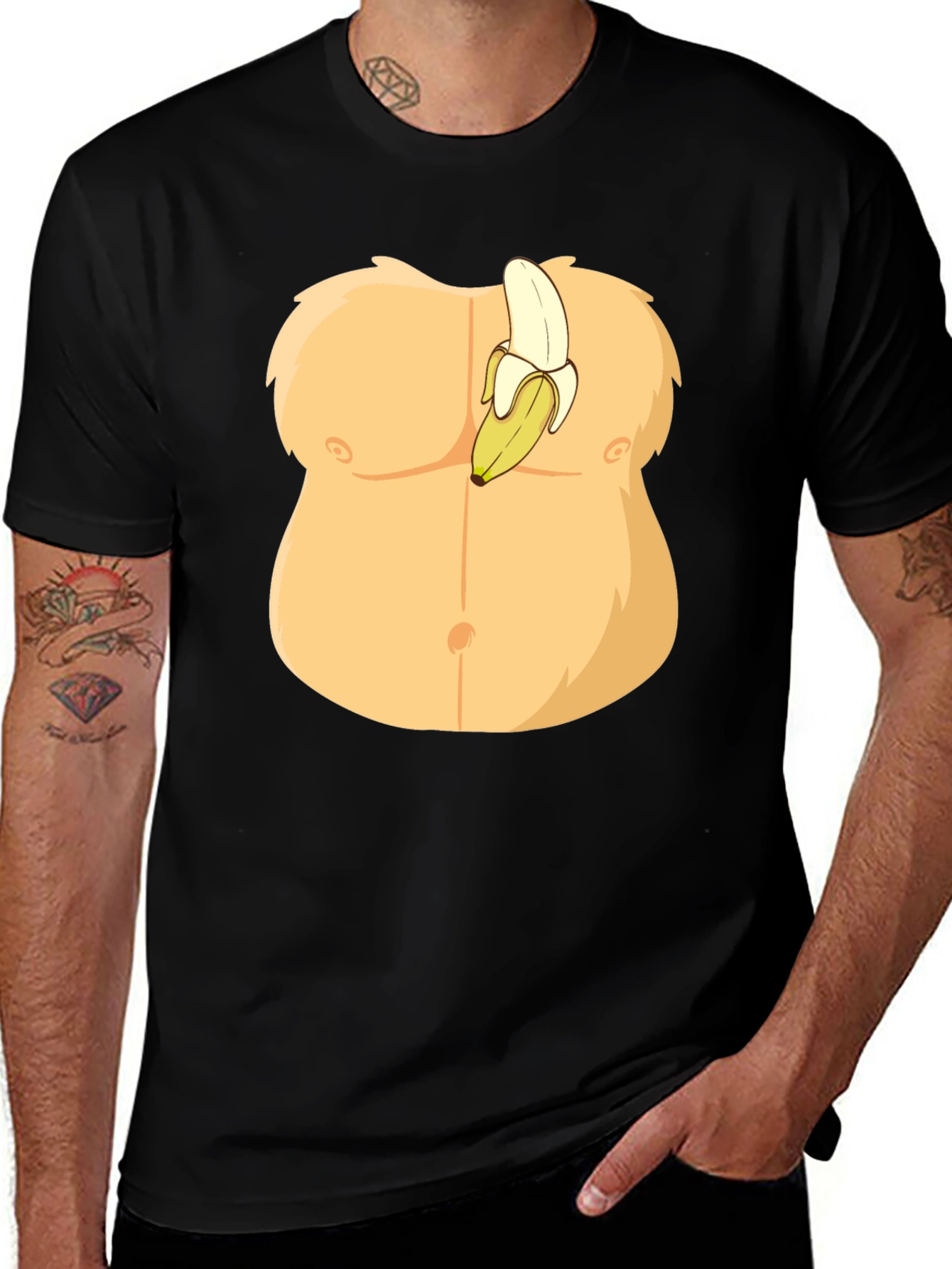 Funny Banana Abs Graphic T-Shirt