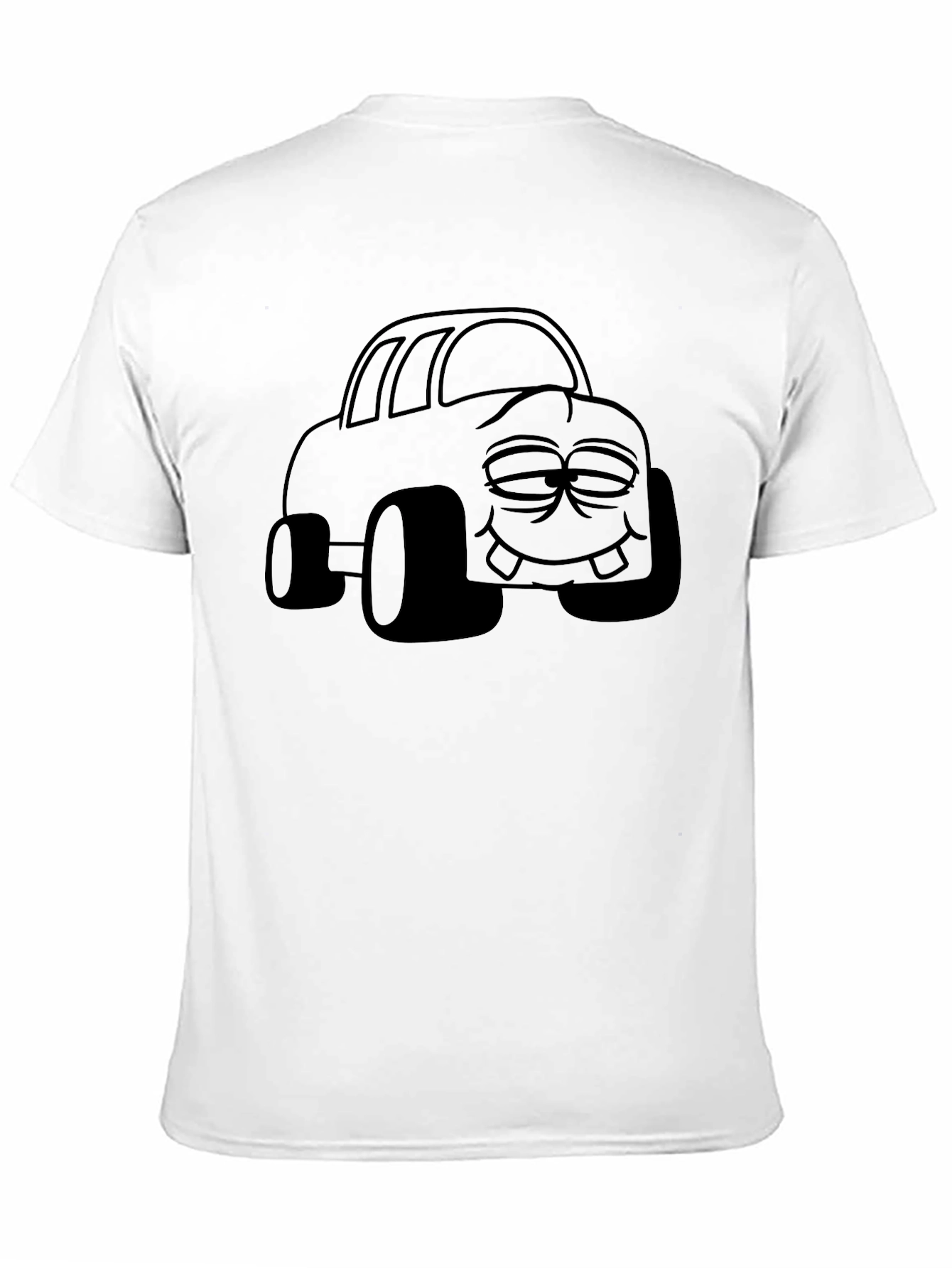 Cartoon Car Graphic Black T-Shirt