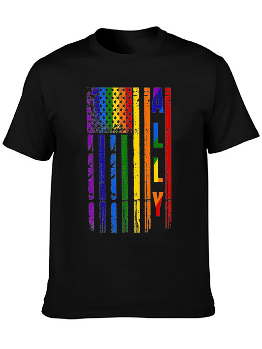 Ally Pride Flag T-Shirt - LGBTQ+ Support
