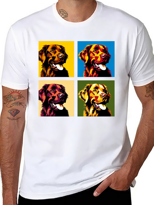 Pop Art Dog Graphic Tee - Black