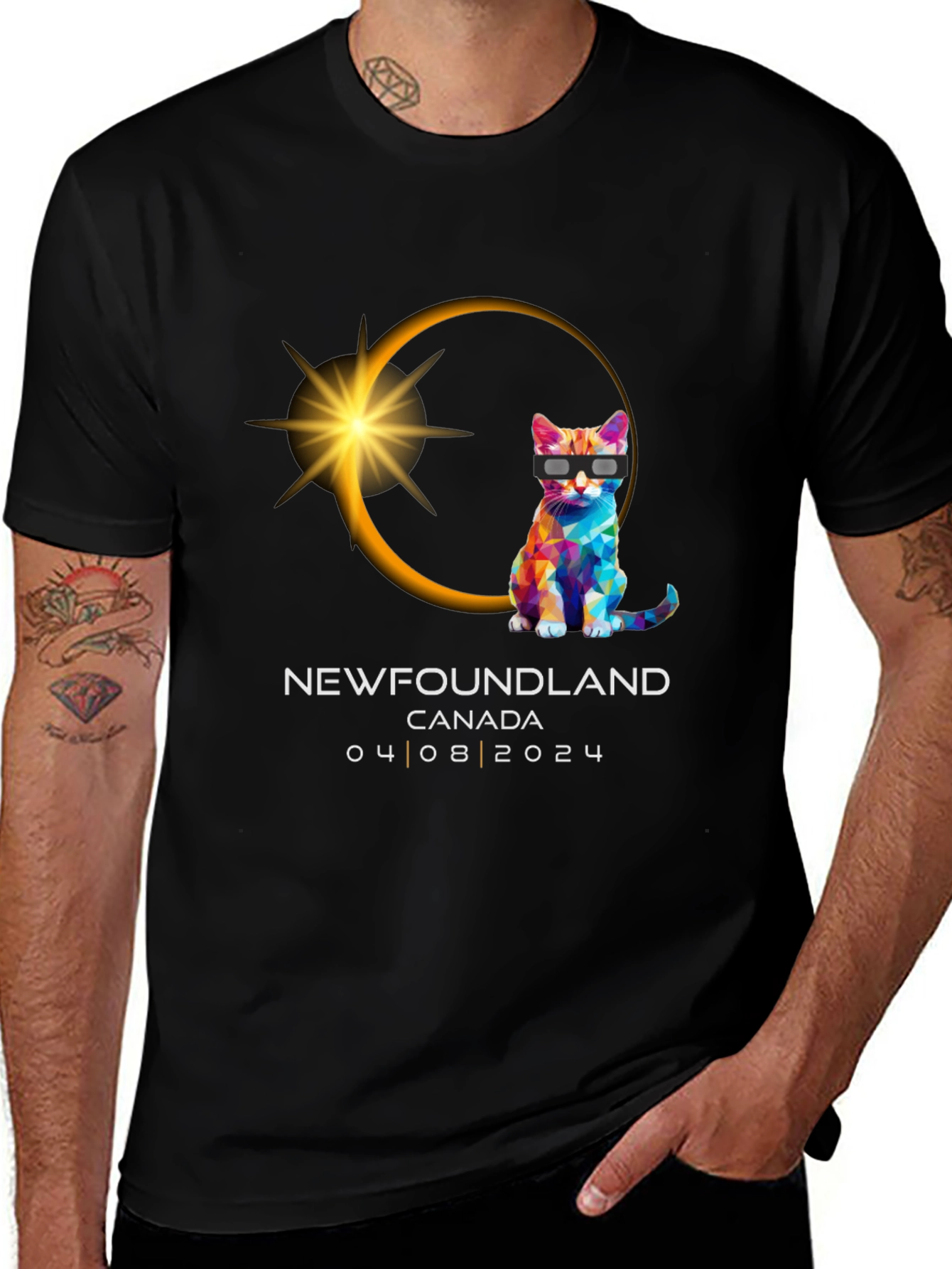 Newfoundland Eclipse Cat T-Shirt - August 2024