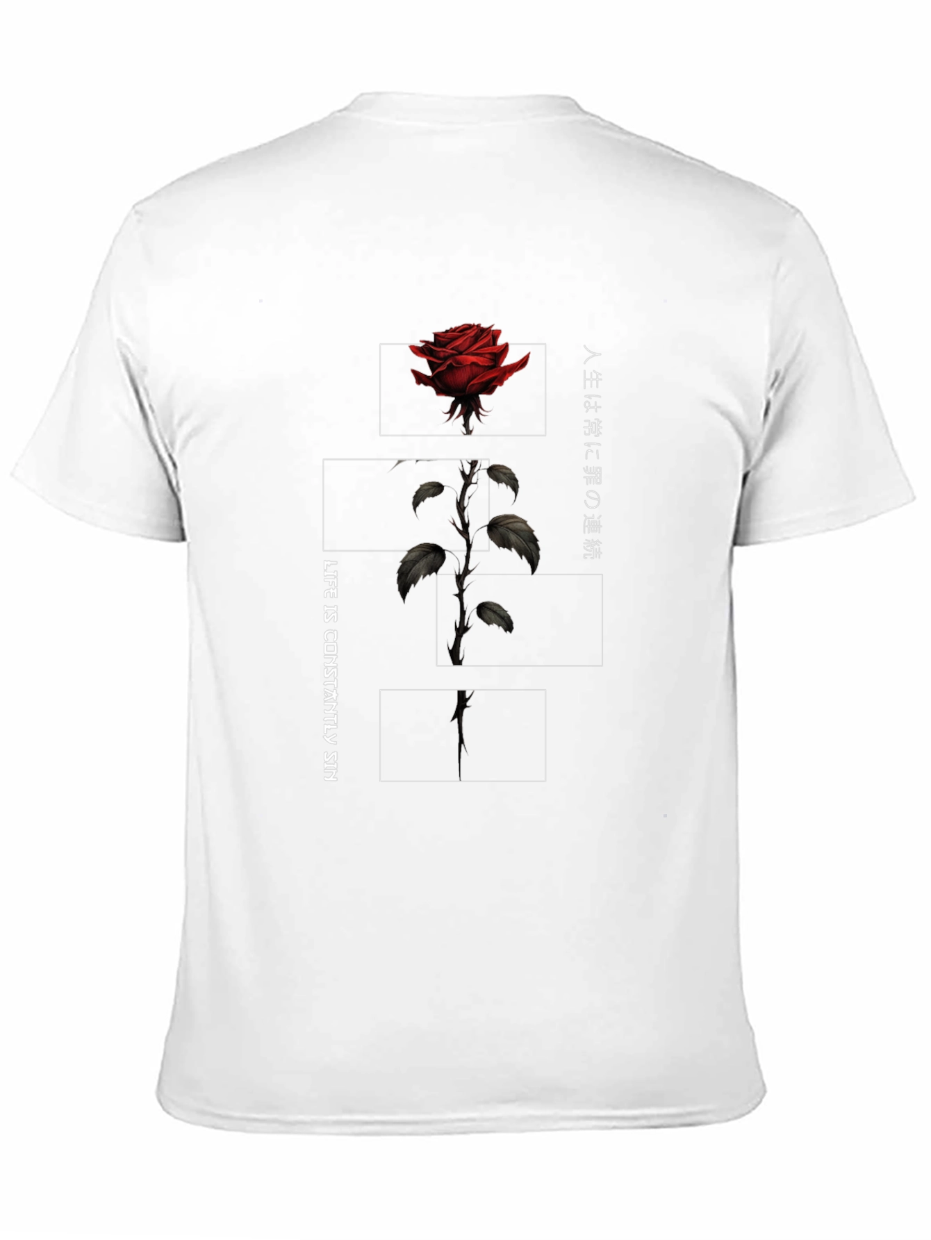 Rose Graphic Print Mens T-Shirt