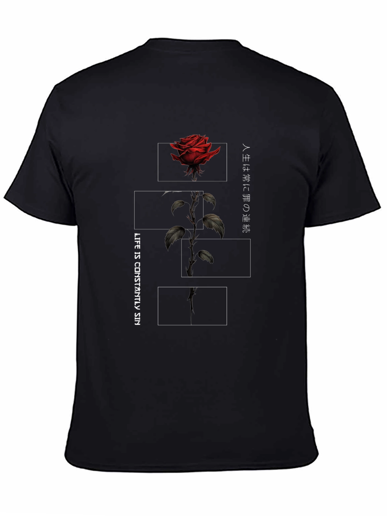 Rose Graphic Print Mens T-Shirt