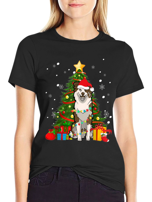 Festive Dog Christmas Tree T-Shirt