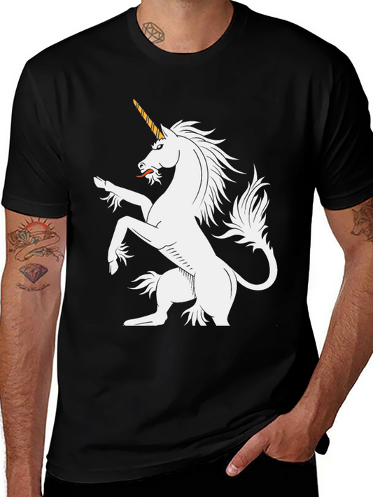 Unicorn T-Shirt - Black Cotton Graphic Tee