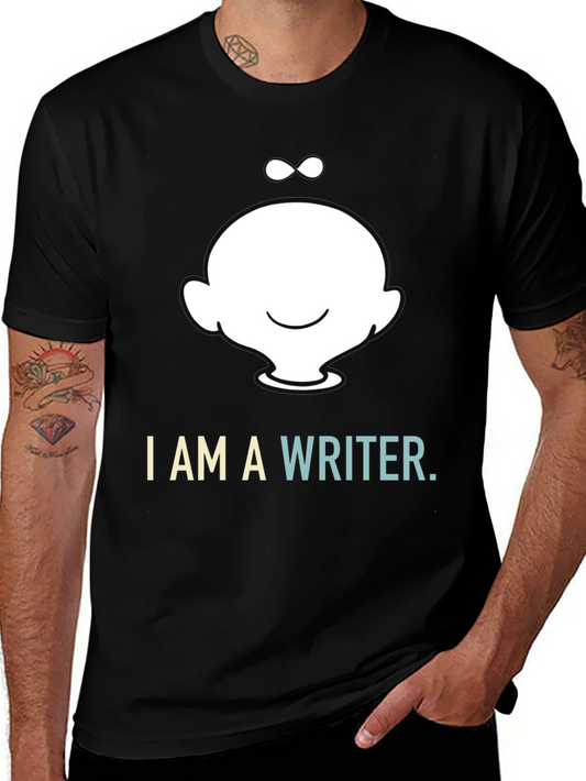 I Am a Writer T-Shirt - Black Cotton Blend Tee
