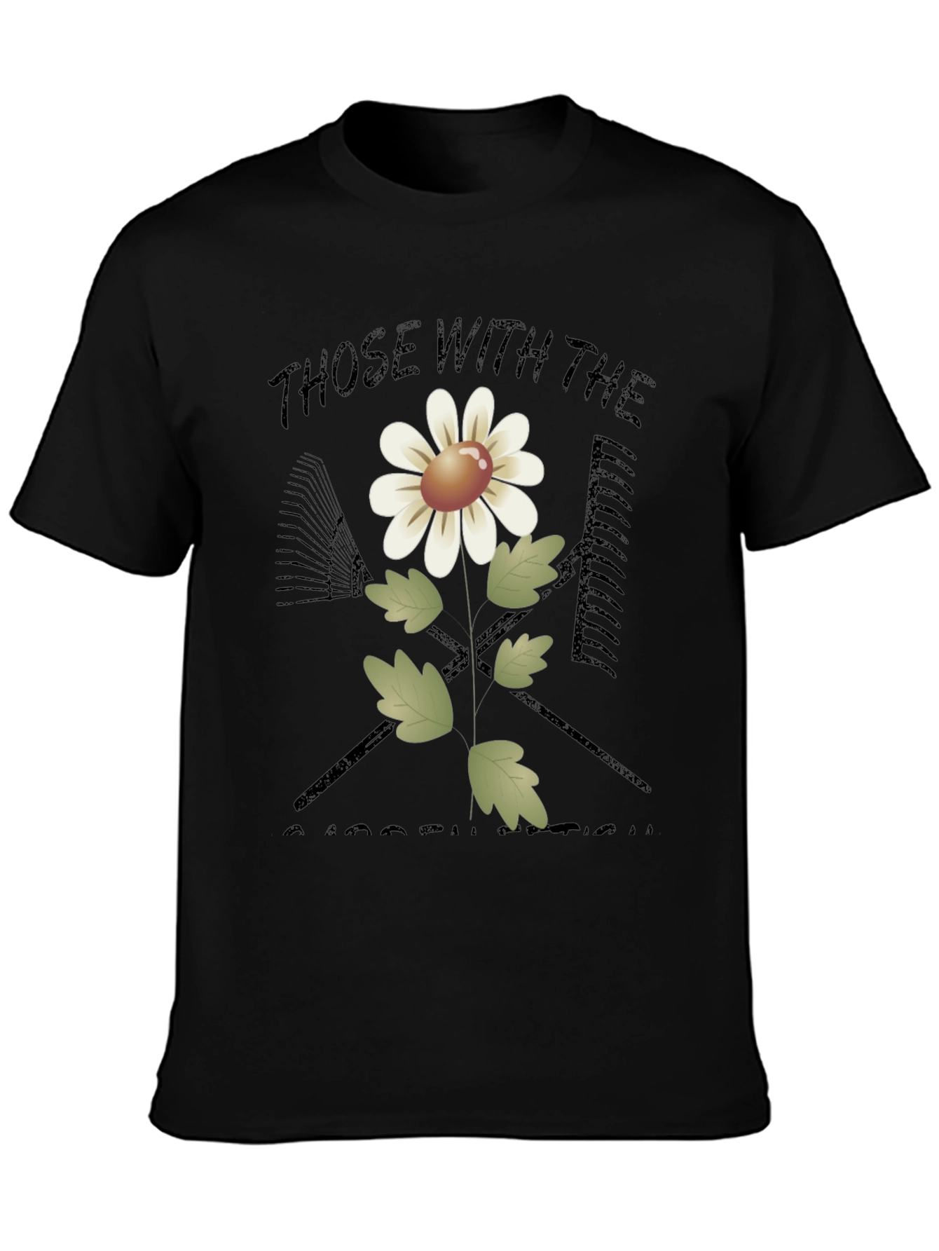 Gardeners Delight T-Shirt - Floral & Tools Design