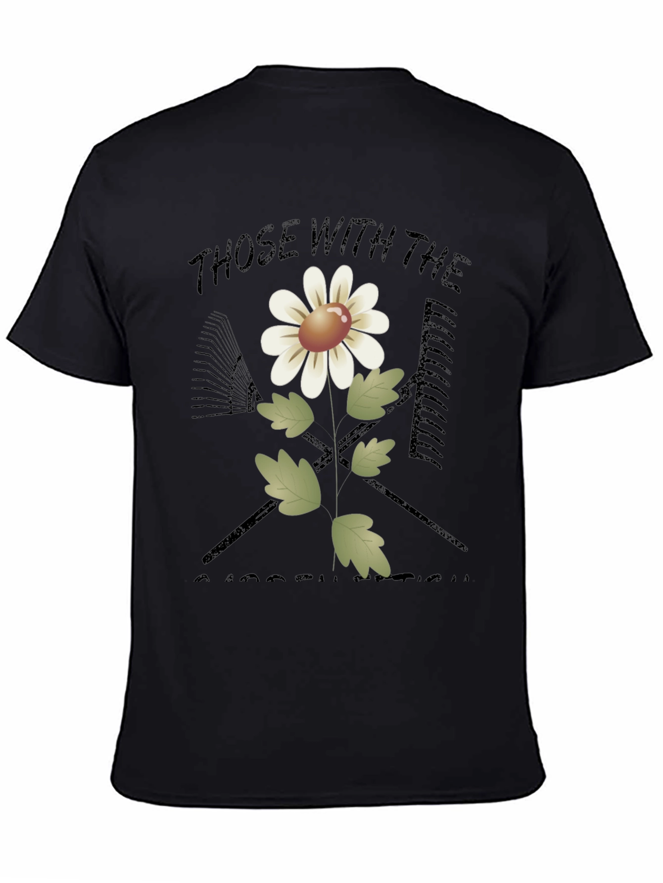 Gardeners Delight T-Shirt - Floral & Tools Design