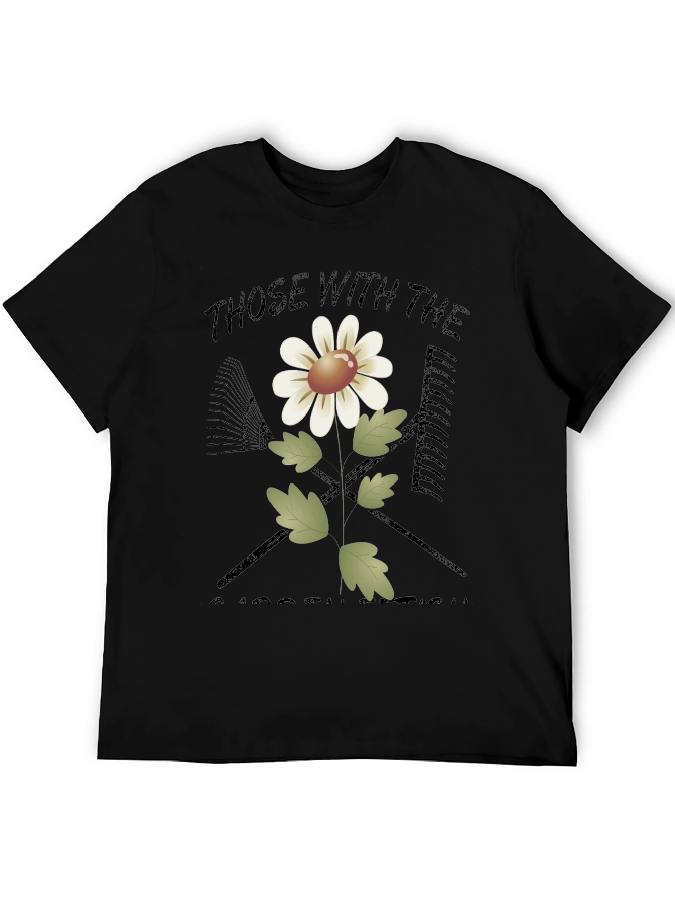 Gardeners Delight T-Shirt - Floral & Tools Design