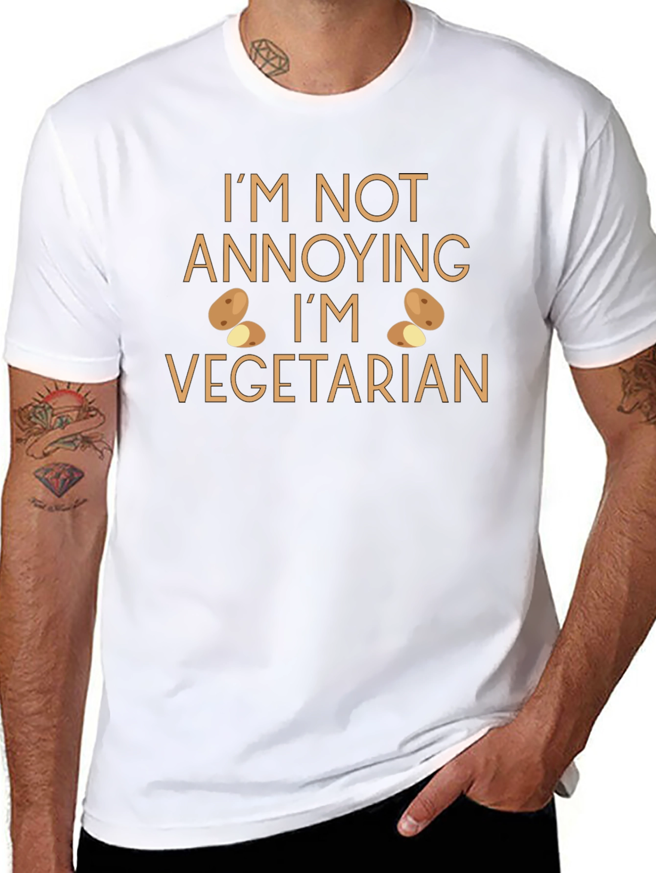 Funny Vegetarian T-Shirt - Im Not Annoying Tee