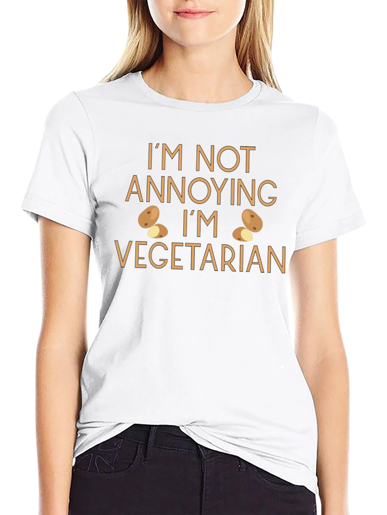 Funny Vegetarian T-Shirt - Im Not Annoying Tee