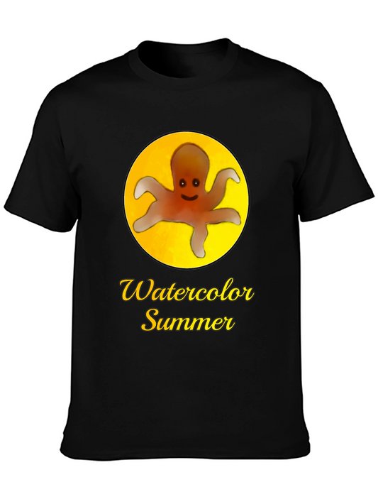 Watercolor Summer Octopus T-Shirt