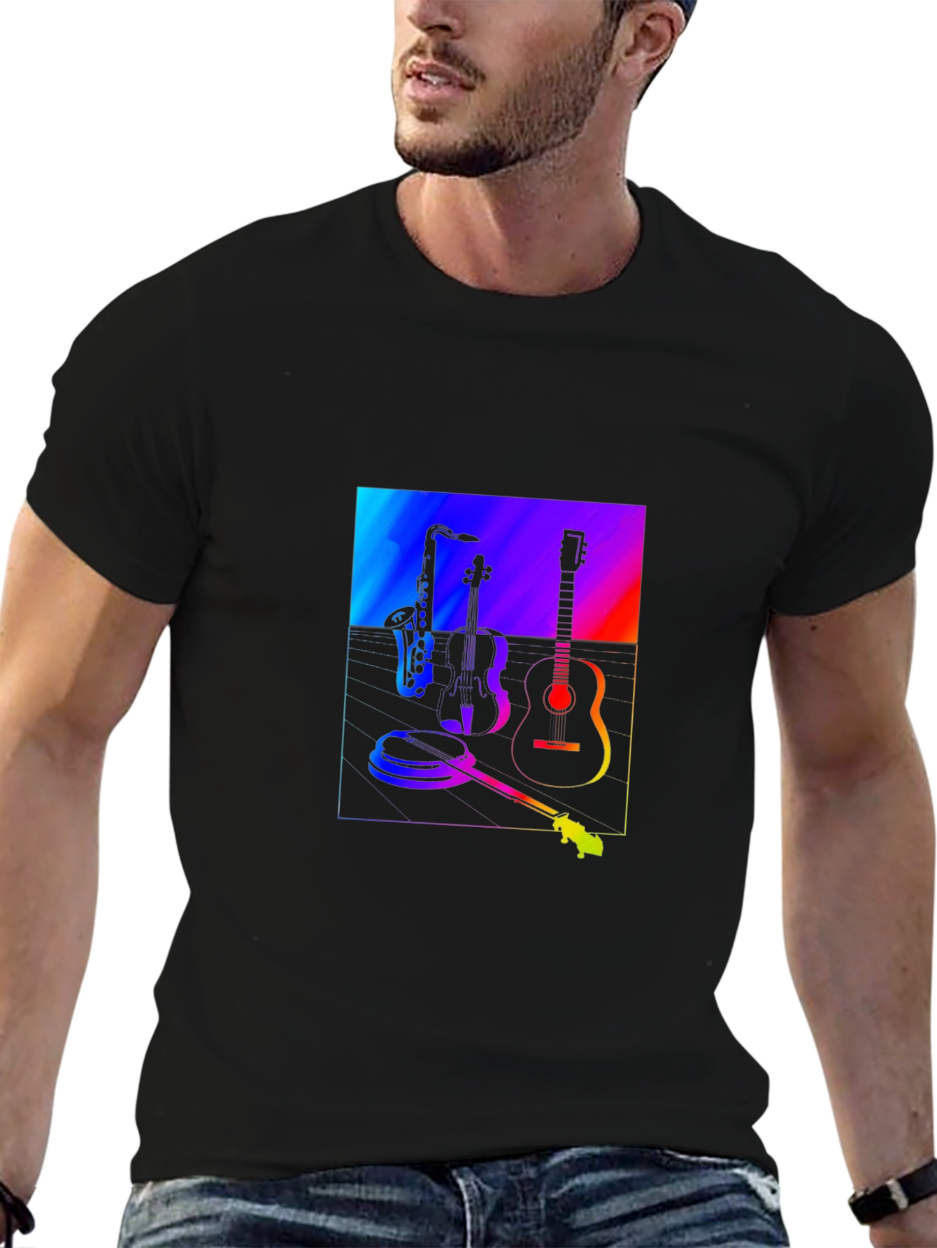 Musicians Rainbow: Cool Graphic T-Shirt