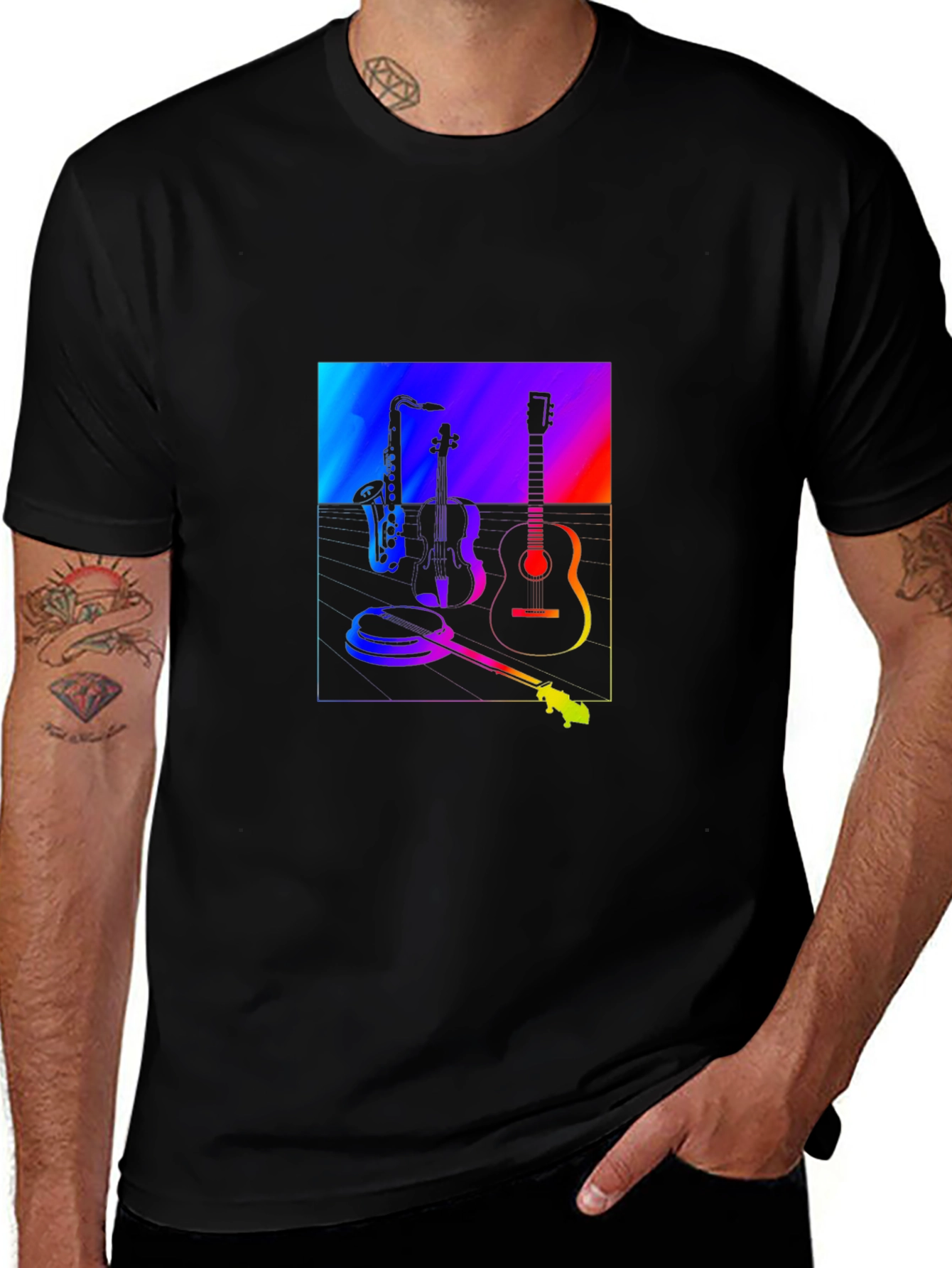 Musicians Rainbow: Cool Graphic T-Shirt