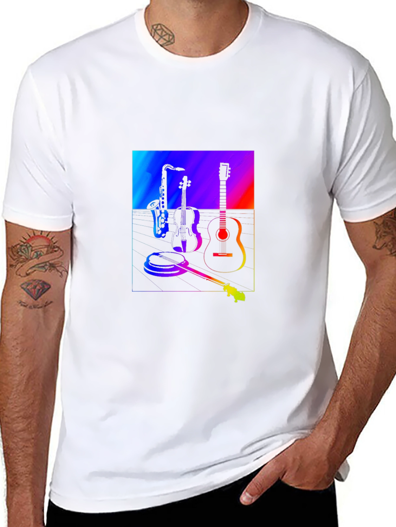 Musicians Rainbow: Cool Graphic T-Shirt